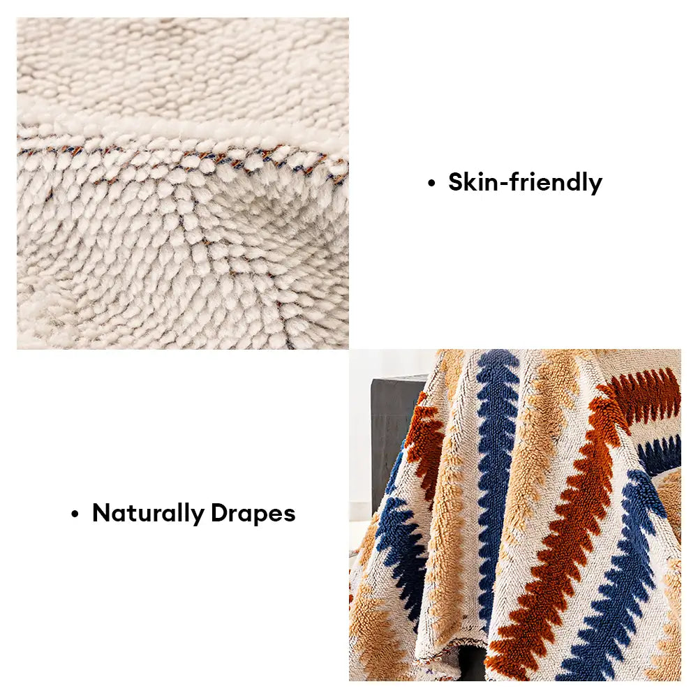 Colorful Color-Blocked Anti-Scratch Plush Sofa Protection Sofa Cover