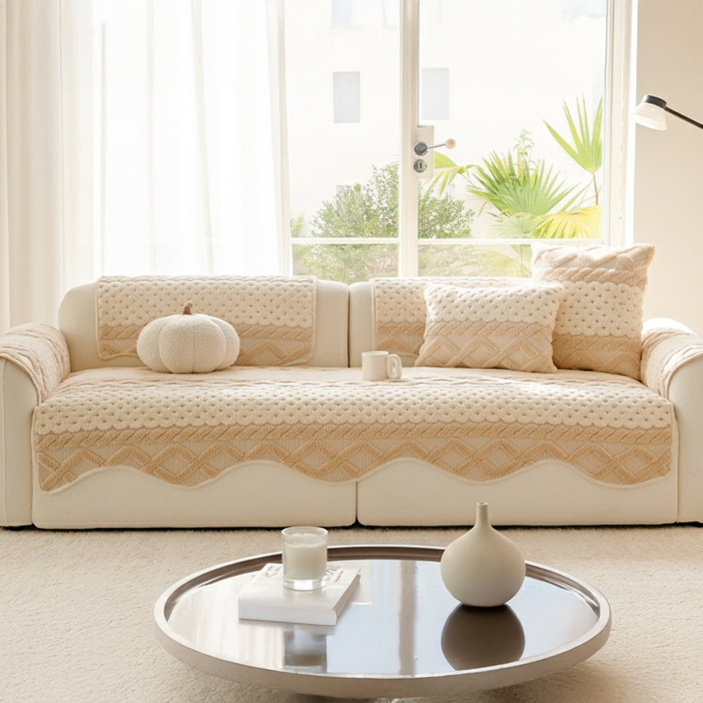 Cookie Comfortable Plush Skin-Friendly Non-Slip Sofa Cover