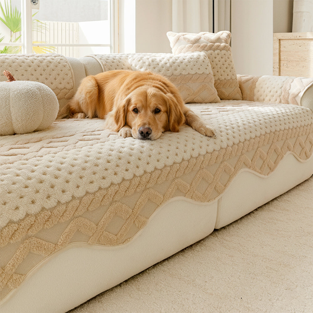 Cookie Comfortable Plush Skin-Friendly Non-Slip Sofa Cover