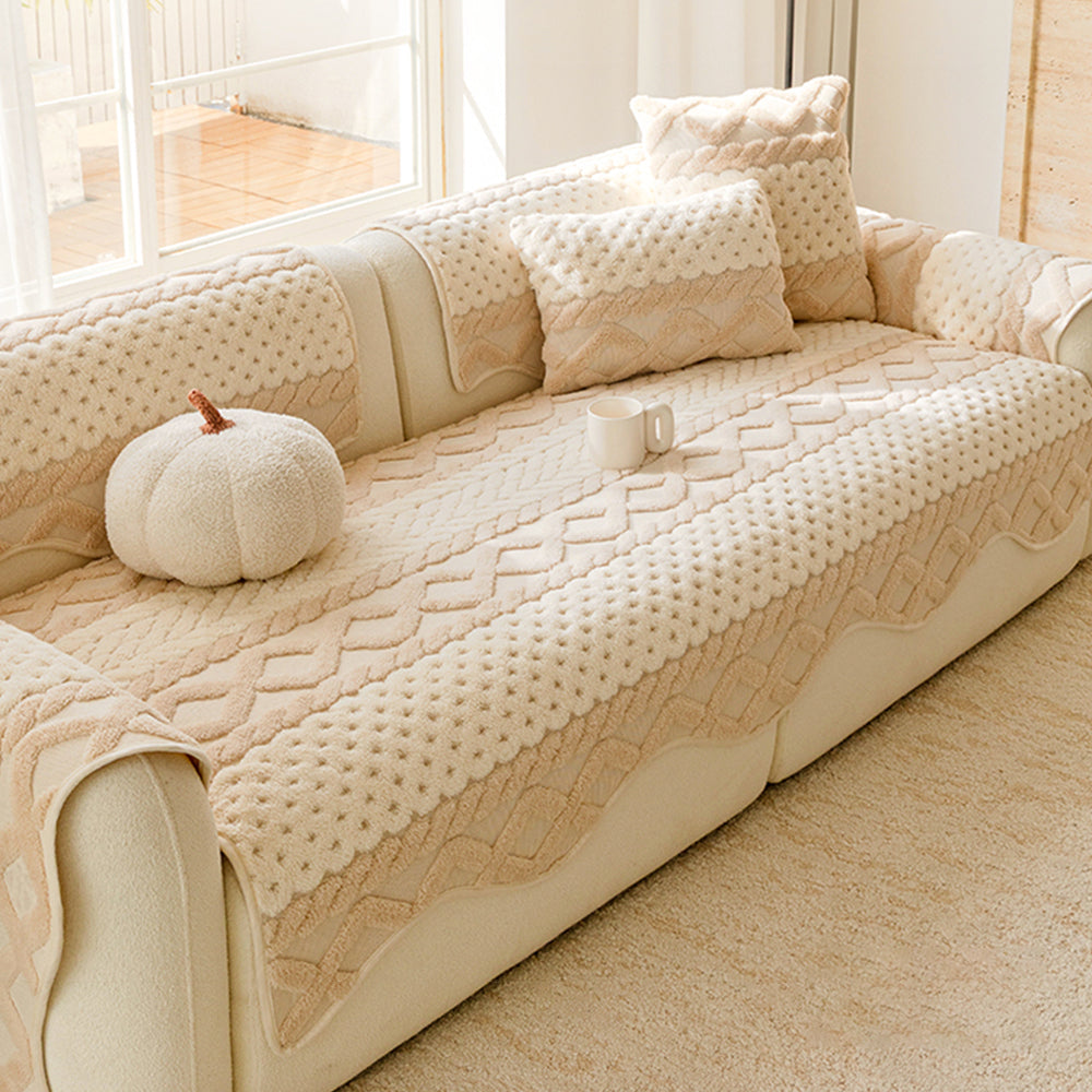 Cookie Comfortable Plush Skin-Friendly Non-Slip Sofa Cover