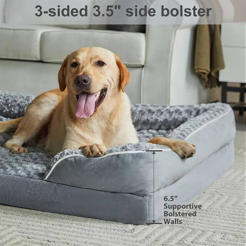 Detachable Water-Repellent Full Surround Support Orthopedic Dog Bed