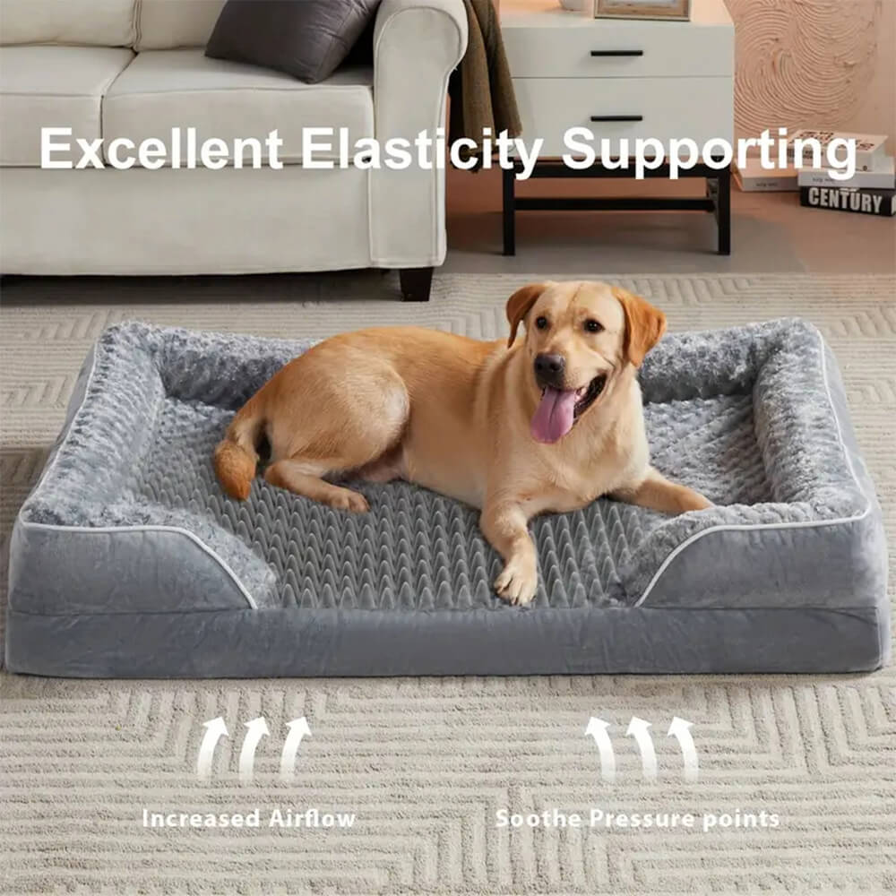 Detachable Water-Repellent Full Surround Support Orthopedic Dog Bed