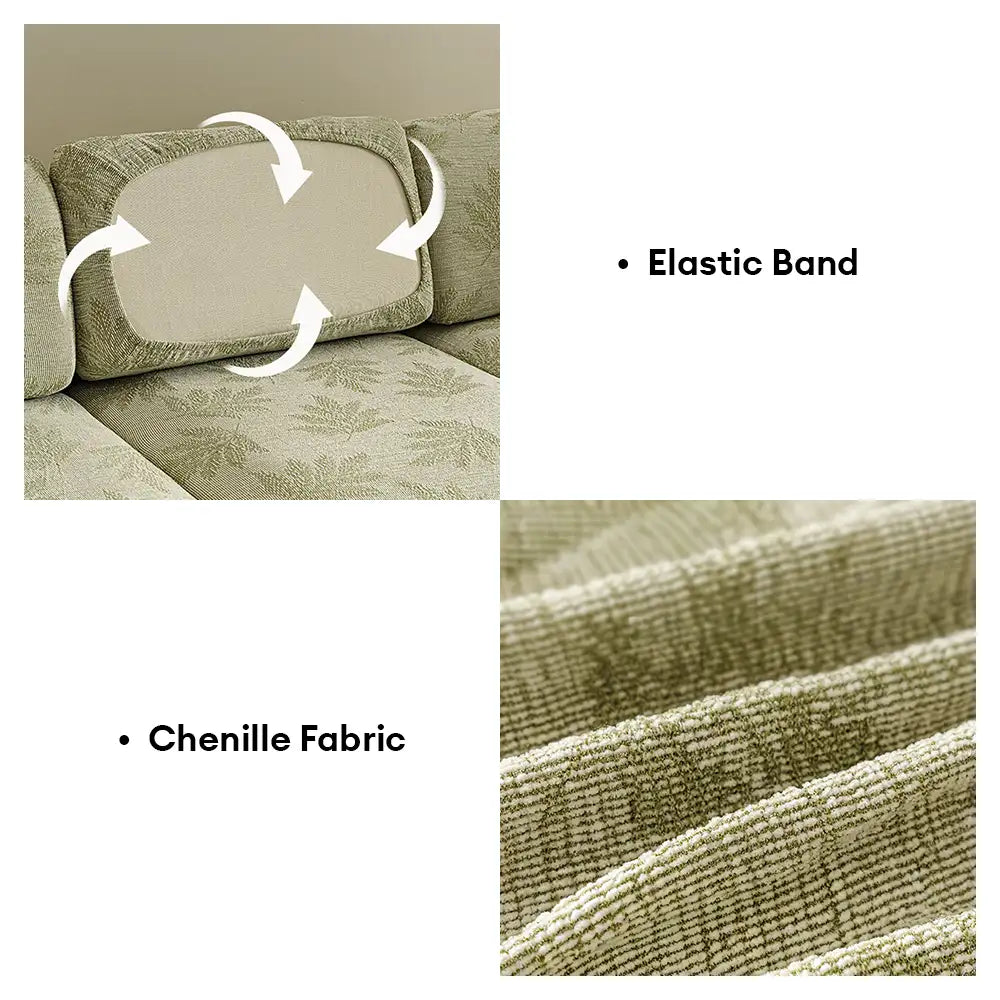 Elastic Chenille All-Season Anti-Scratch Full-Coverage Couch Cover