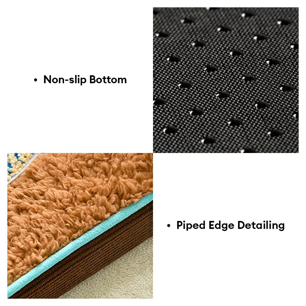 Faux Lambswool U-Shaped Removable Washable Orthopedic Pet Bed