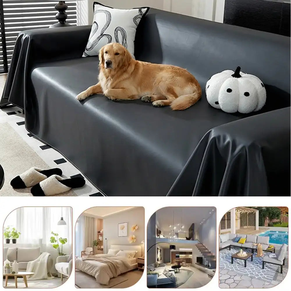 Faux Leather Waterproof Pet Hair-Resistant Sofa Protector Sofa Cover