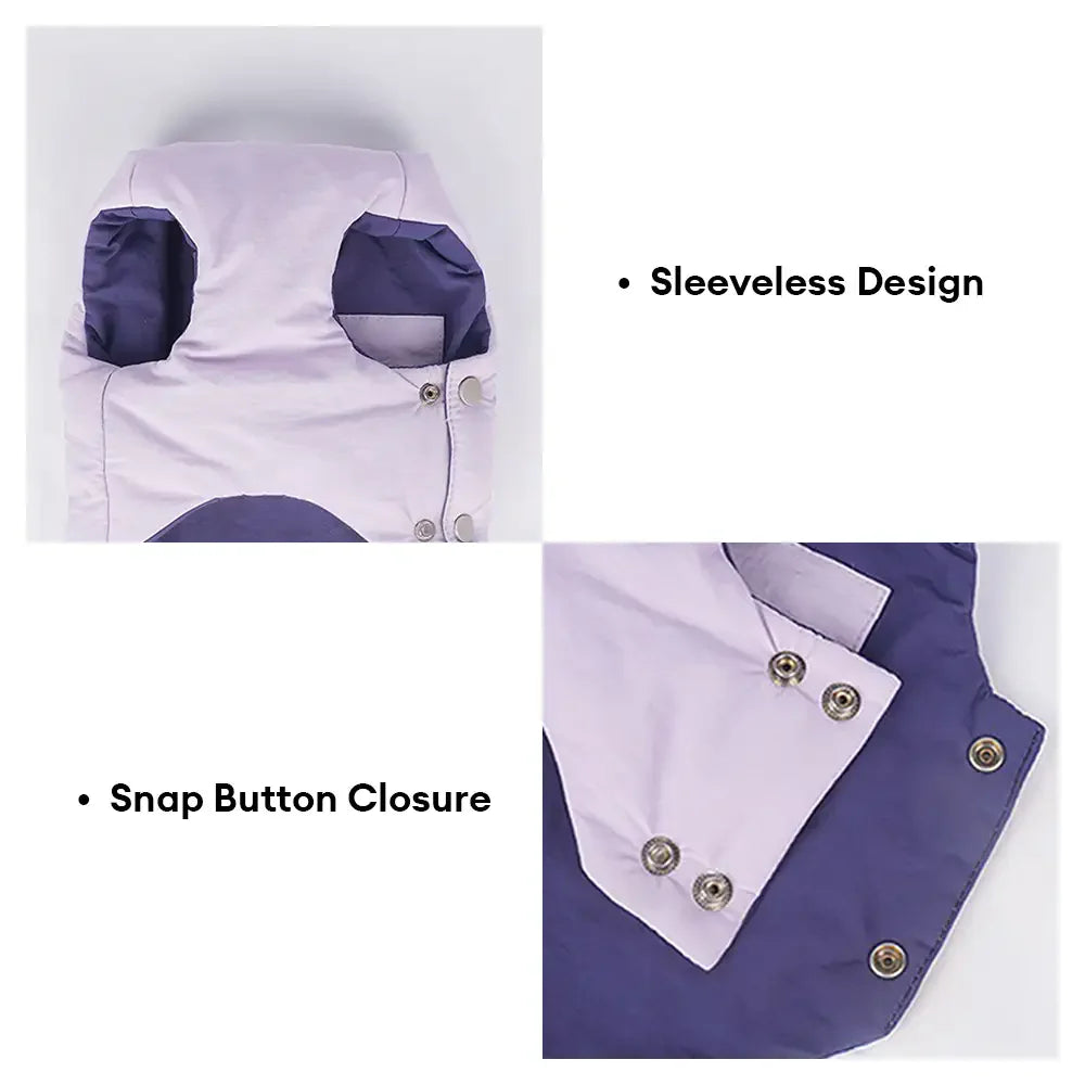 Functional Color-Block Dual-Sided Reversible Wear Dog Vest Coat