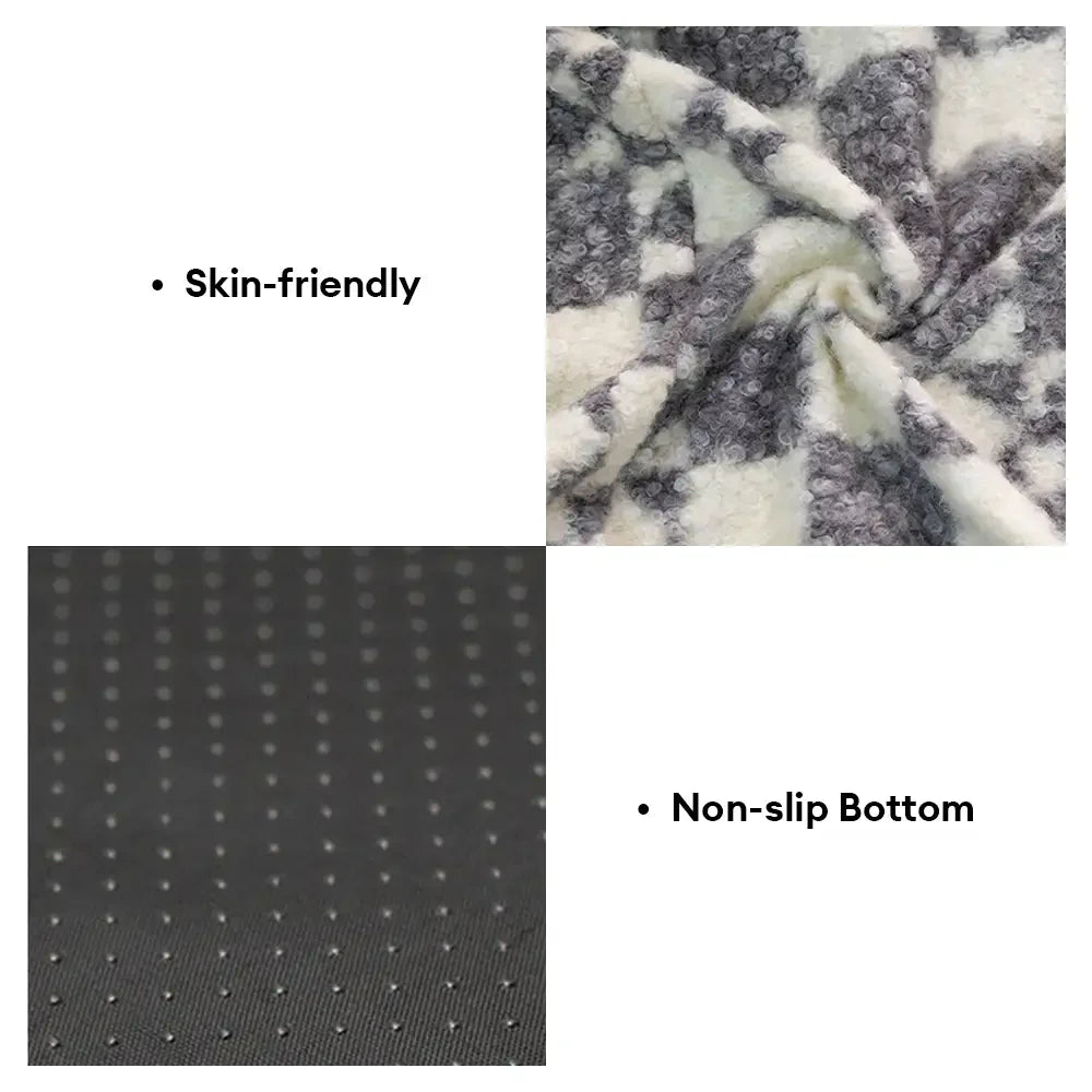 Geometric-Pattern Plush Thermal Removable And Washable Dog Bed