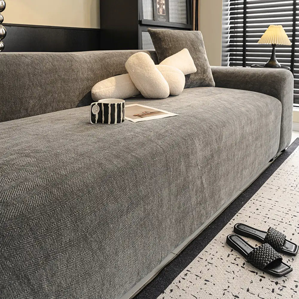 Herringbone Full Coverage Comfortable Scratch-Resistant Sofa Protection Magic Outdoor Sofa Cover