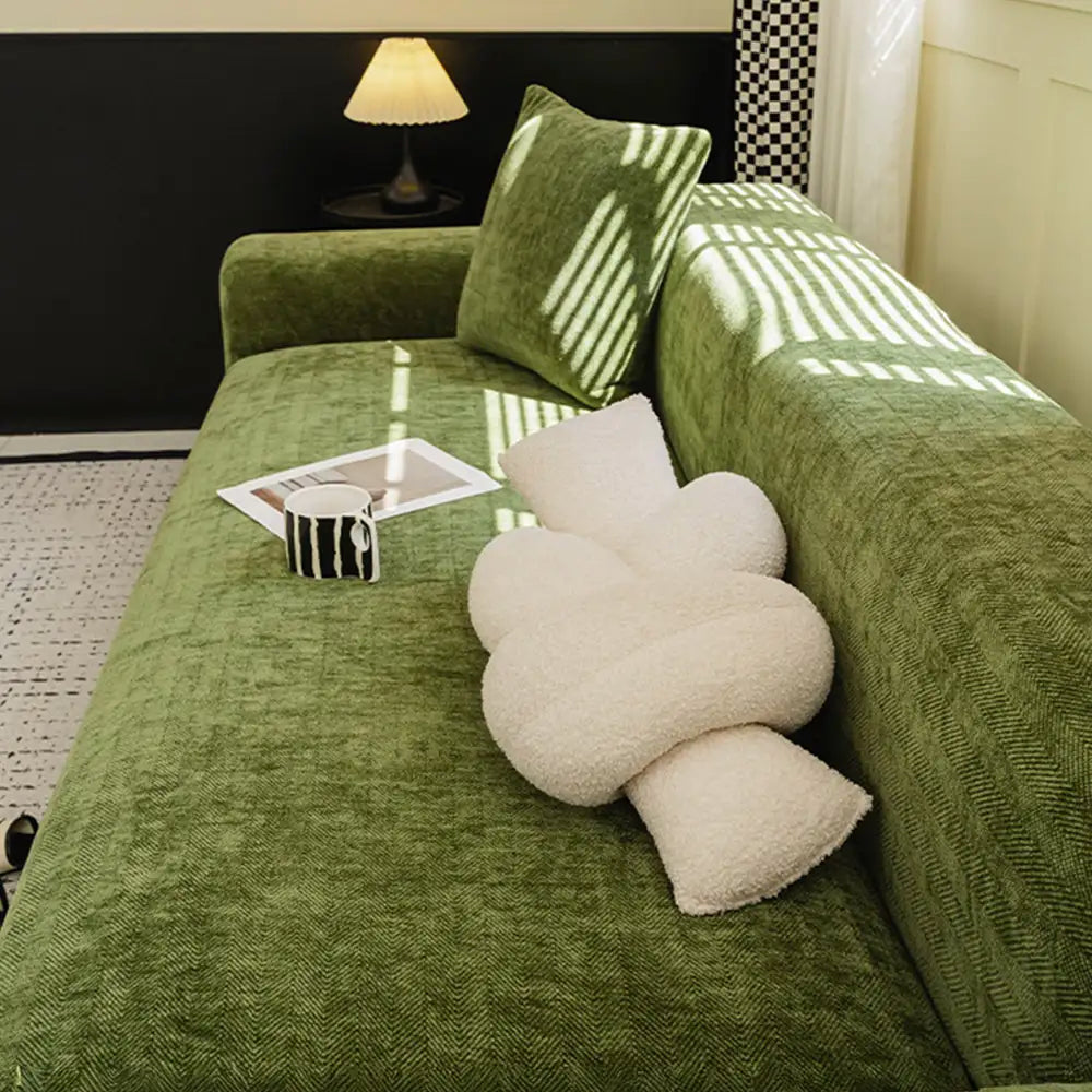 Herringbone Full Coverage Comfortable Scratch-Resistant Sofa Protection Magic Outdoor Sofa Cover