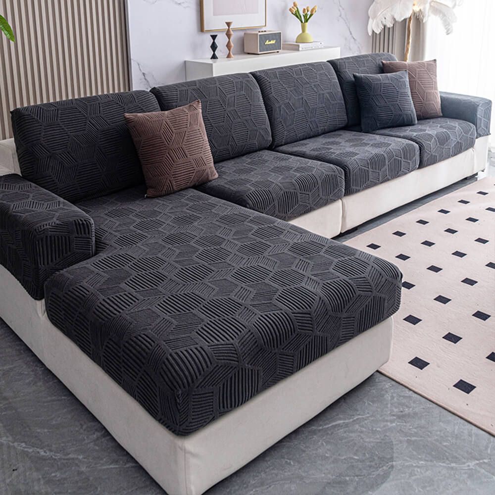 Honeycomb Pattern Water-resistant Stretch Full-Cover Magic Outdoor Sofa Cover