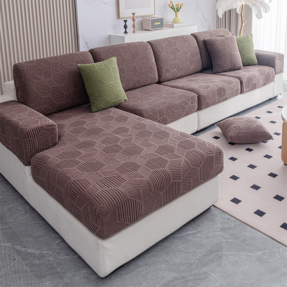 Honeycomb Pattern Water-resistant Stretch Full-Cover Magic Outdoor Sofa Cover