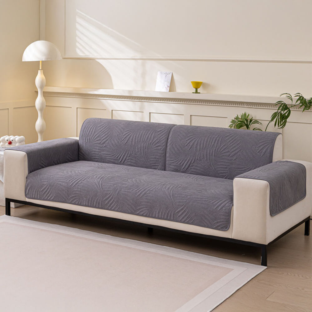 Large Leaf Pattern Water-resistant Sofa Protector Non-Slip Sofa Cover