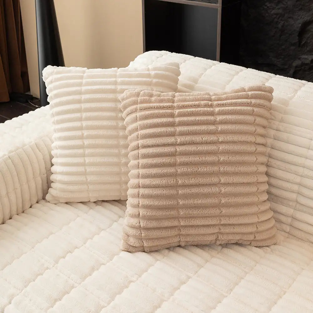 One-Piece Cozy Flannel Sofa Protection Non-Slip Sofa Cover