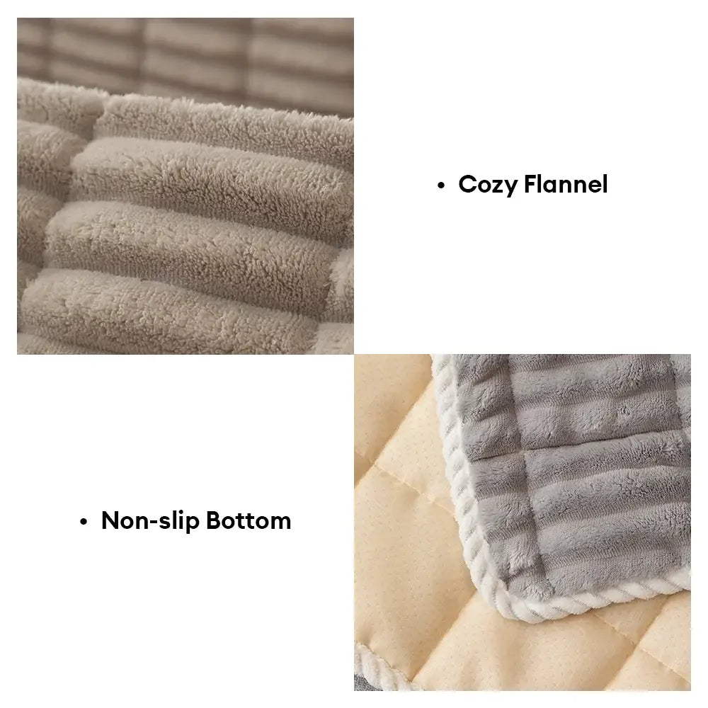 One-Piece Cozy Flannel Sofa Protection Non-Slip Sofa Cover