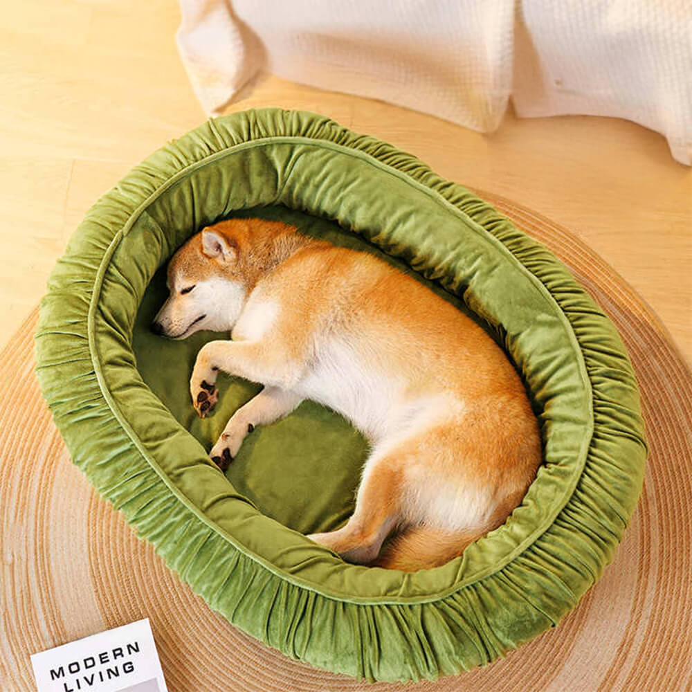 Support orthopédique ovale, lit confortable pour chien et chat, amovible