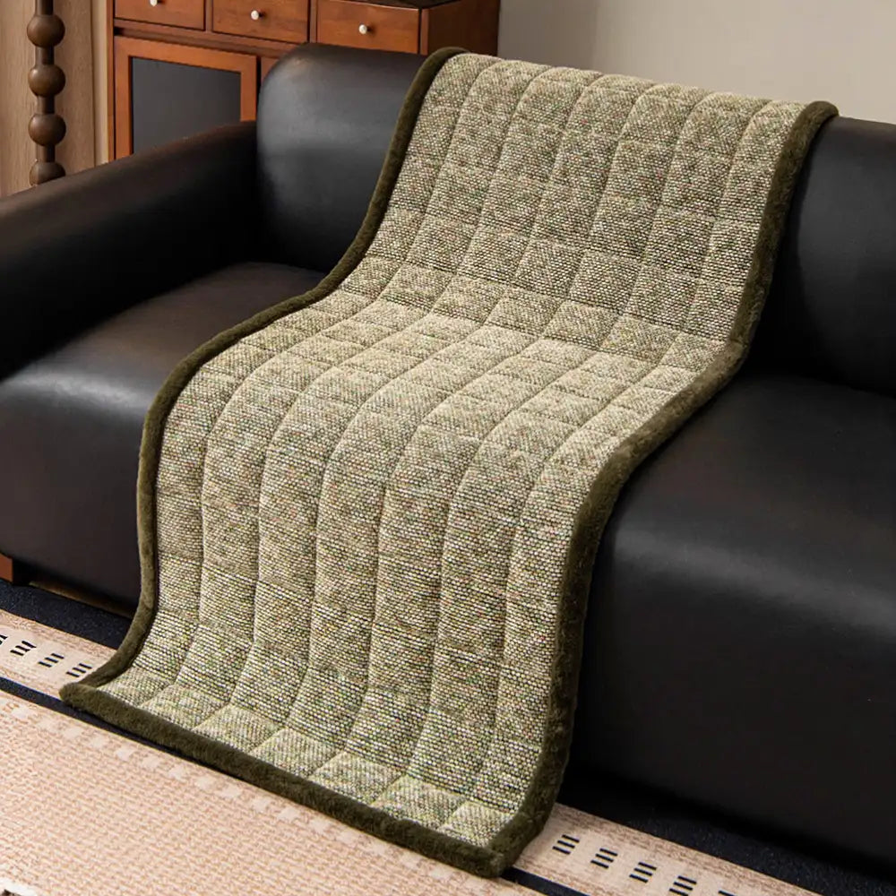 Pet-Friendly Chenille Textured Non-Slip Couch Cover with Frayed Edges