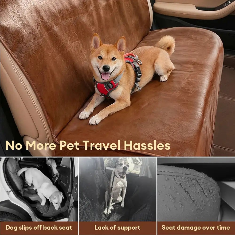 Pet Friendly Faux Leather Car Seat Mask - Waterproof And Stain Resistant