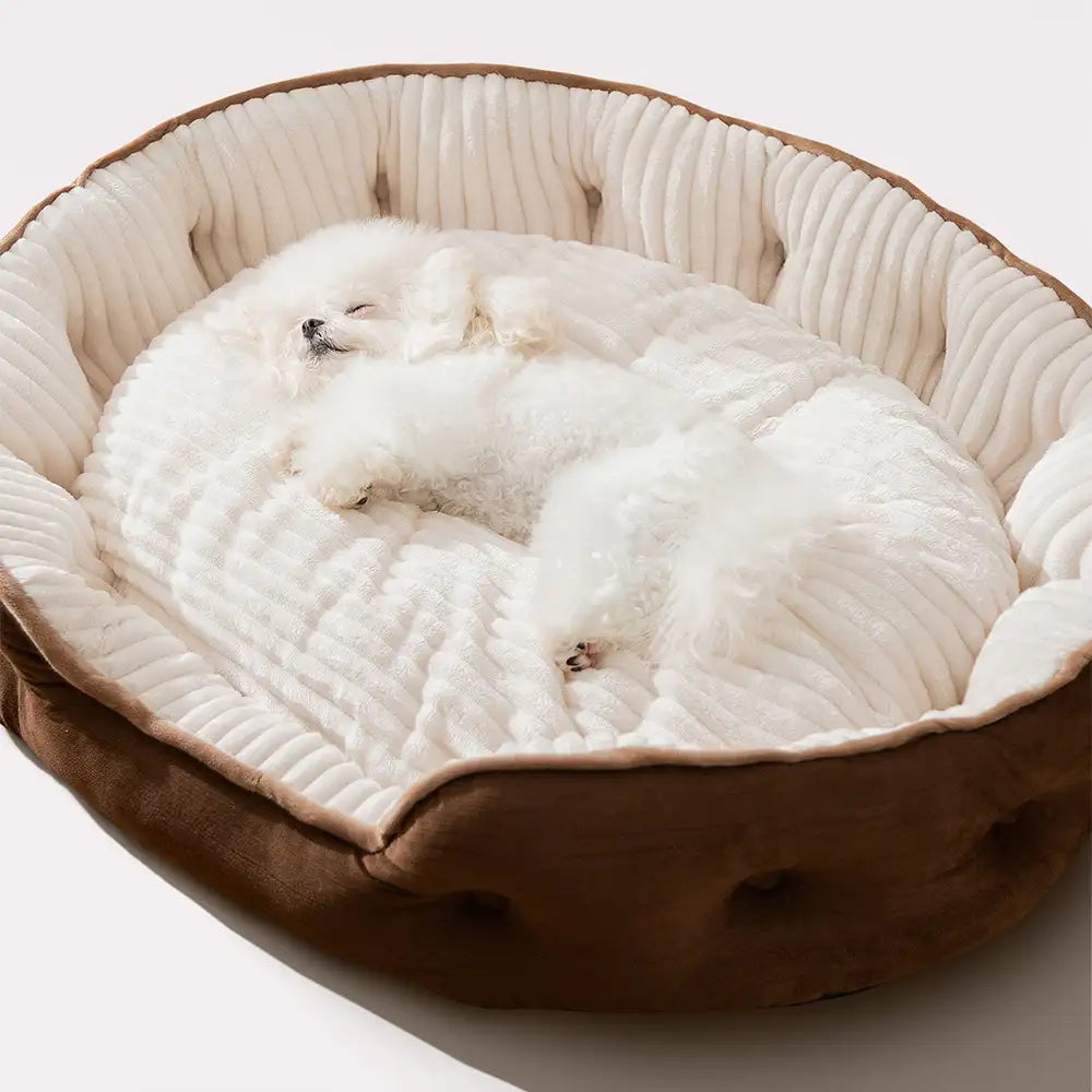 Plush Warm Comfortable Round Deep Sleep Dog Bed