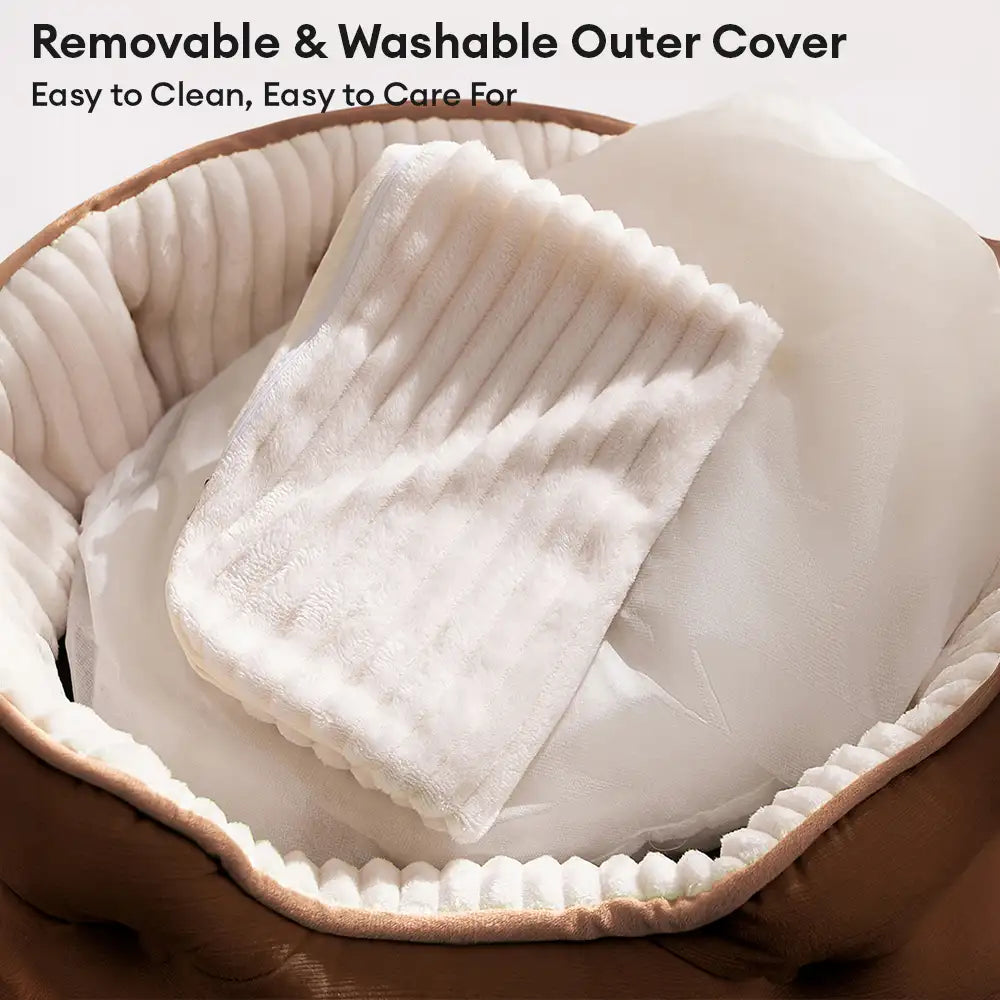 Plush Warm Comfortable Round Deep Sleep Dog Bed