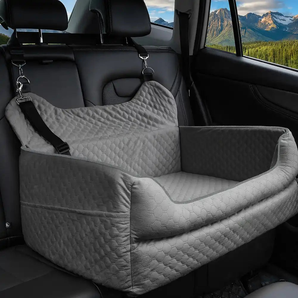 Portable Washable Travel Safety Large Dog Car Booster Seat Bed for Back Seat