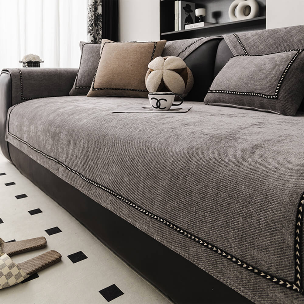 Simple Modern Jacquard High-Weight Non-Slip Chenille Outdoor Sofa Cover