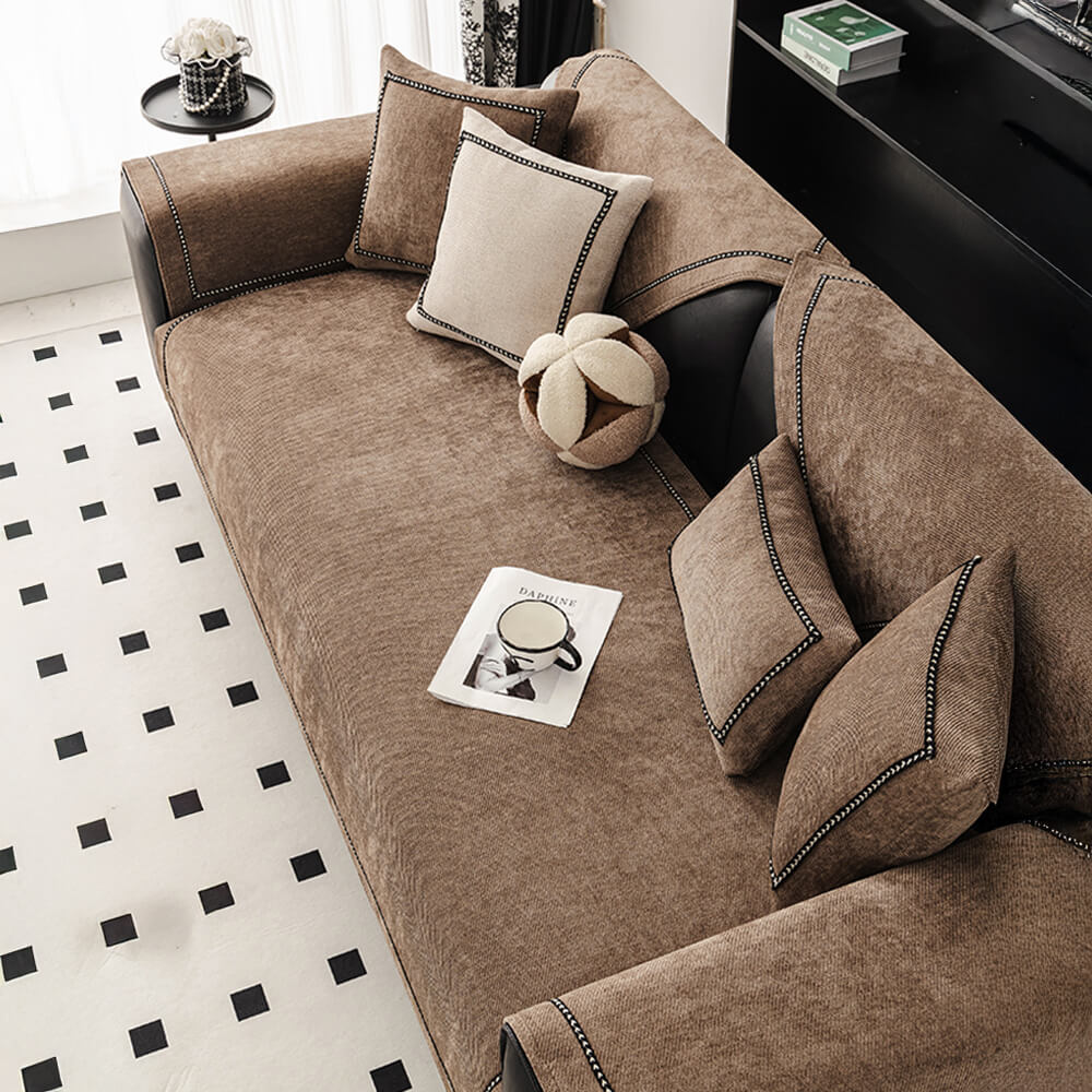 Simple Modern Jacquard High-Weight Non-Slip Chenille Outdoor Sofa Cover
