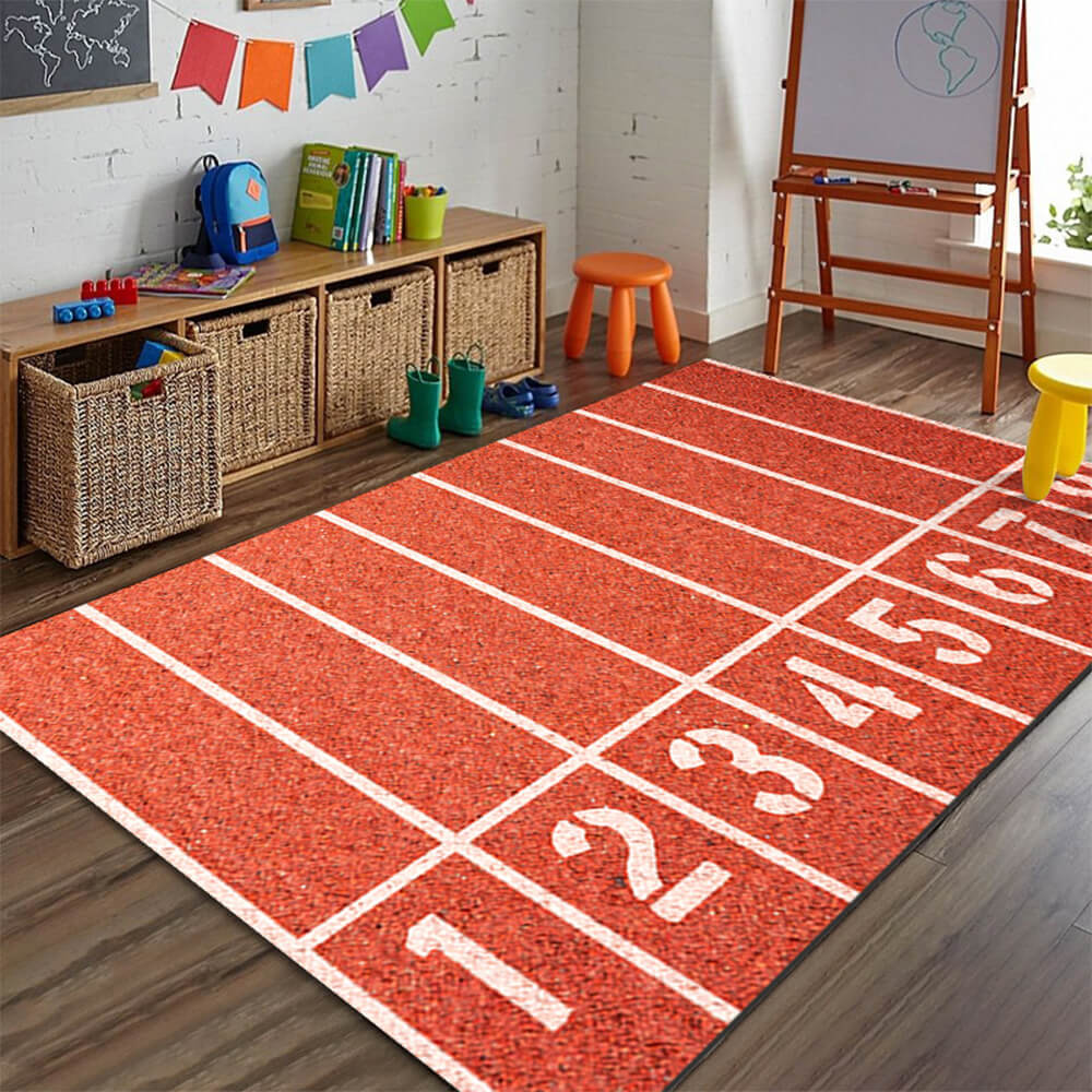 Tapis de décoration intérieure antidérapant et résistant aux rayures de la série Sports
