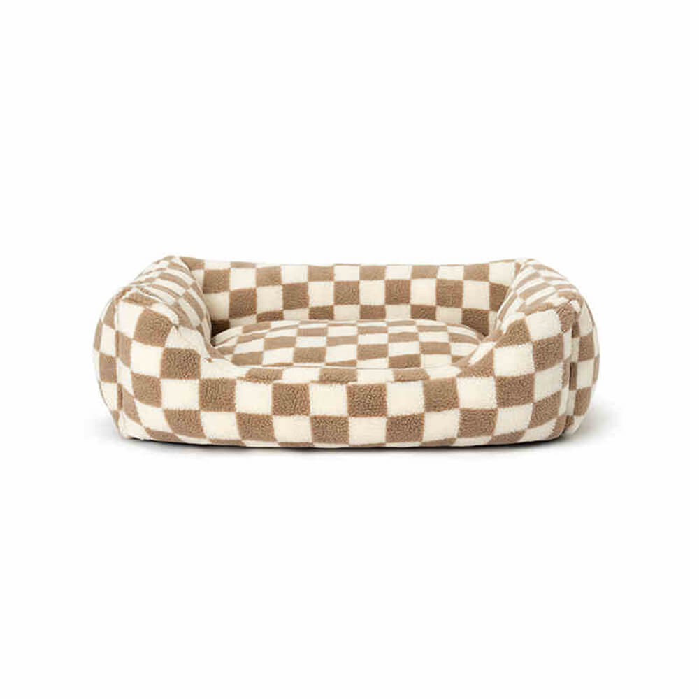 Stylish Checkerboard Warmth Removable Washable Dog Sofa Bed