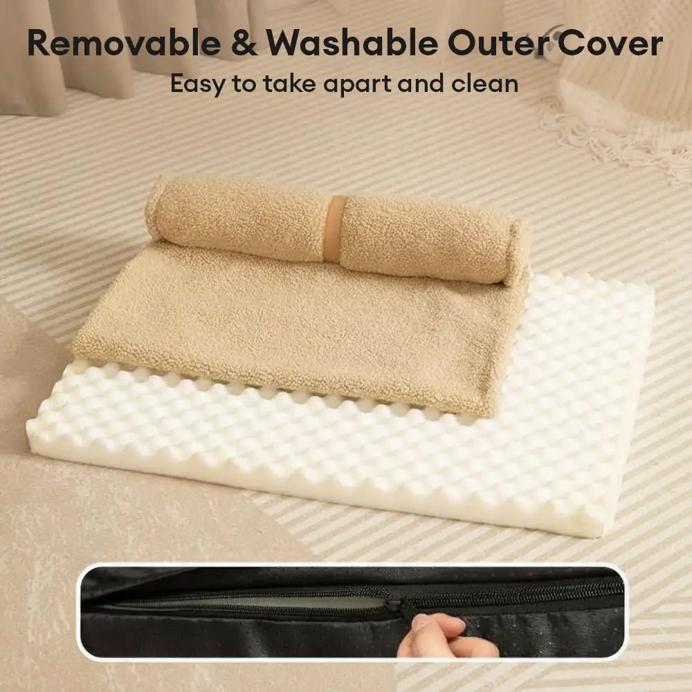 Teddy Fluffy Deep Sleep Large Space Pillow Dog Bed - Honey Amber