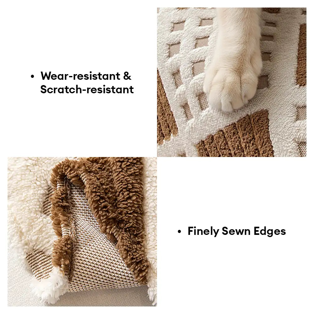 Thickened Plush Diamond Jacquard Sofa Scratch-Resistant Sofa Cover