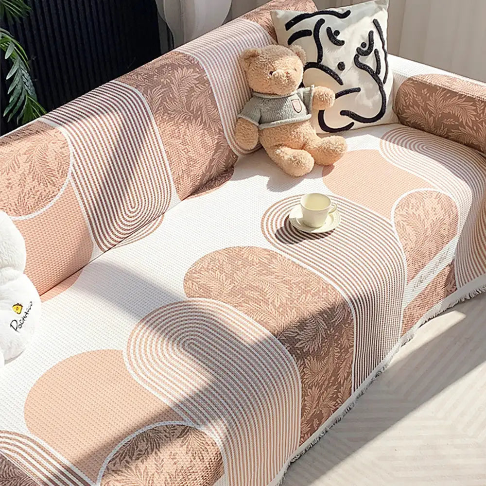 Waffle Texture Fabric Breathable Skin-Friendly Furniture Decorative Sofa Cover