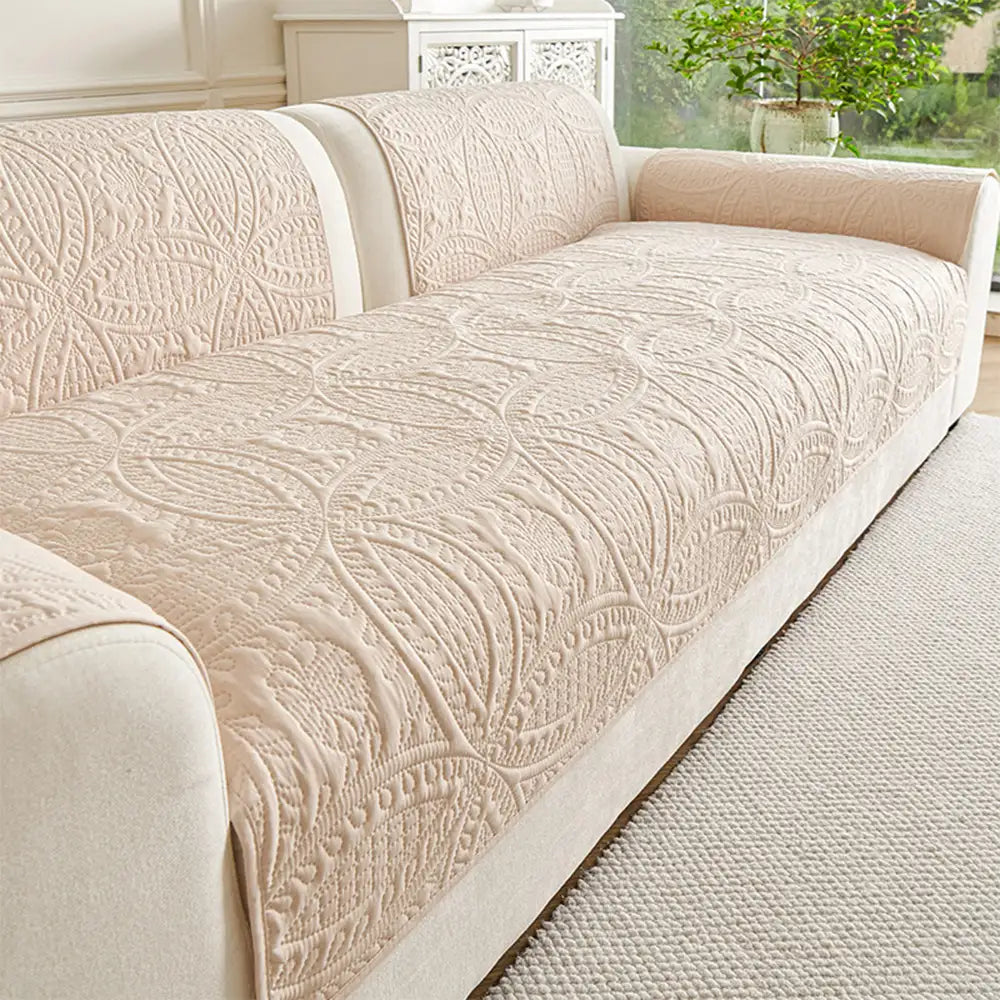 Water-Repellent Brushed Fabric All-Season Breathable Non-Slip Outdoor Sofa Cover