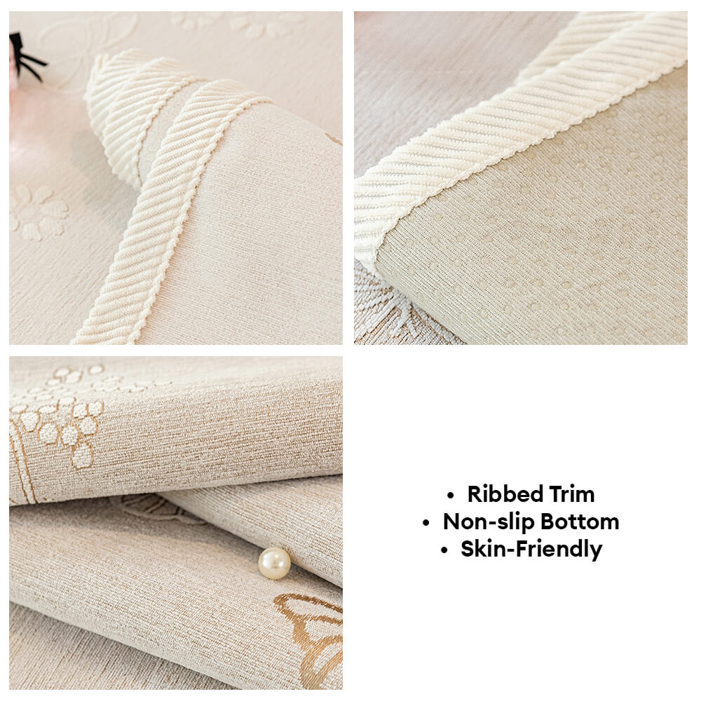 Chenille Anti-Slip Butterfly Pattern Morandi Color Sofa Cover