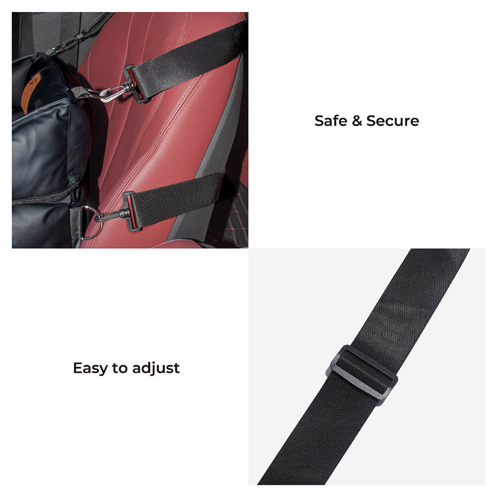 Full Leather Dog Pet Car Seat Bed - Fort - FUNNYFUZZY