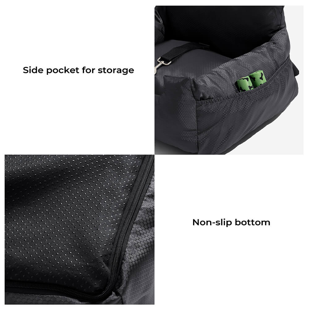 Waterproof Travel Bolster Dog Car Seat Bed - FUNNYFUZZY
