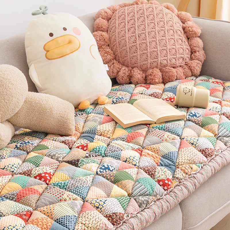 Cozy Plaid Patchwork Pet Mat Furniture Protector Sofa Cover