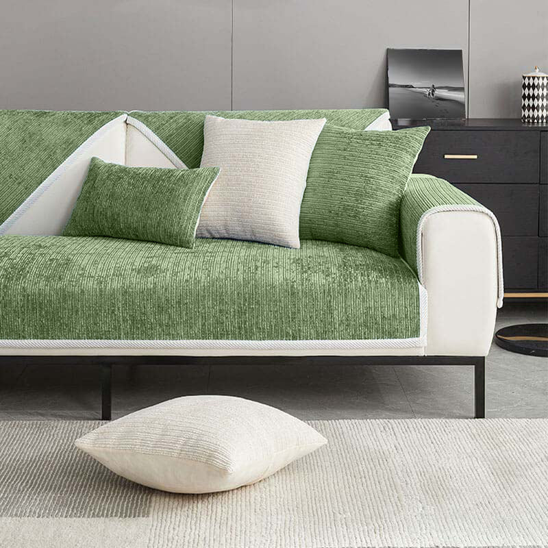 Waterproof Antimicrobial Simple Chenille Fabric Anti-scratch Outdoor Sofa Cover