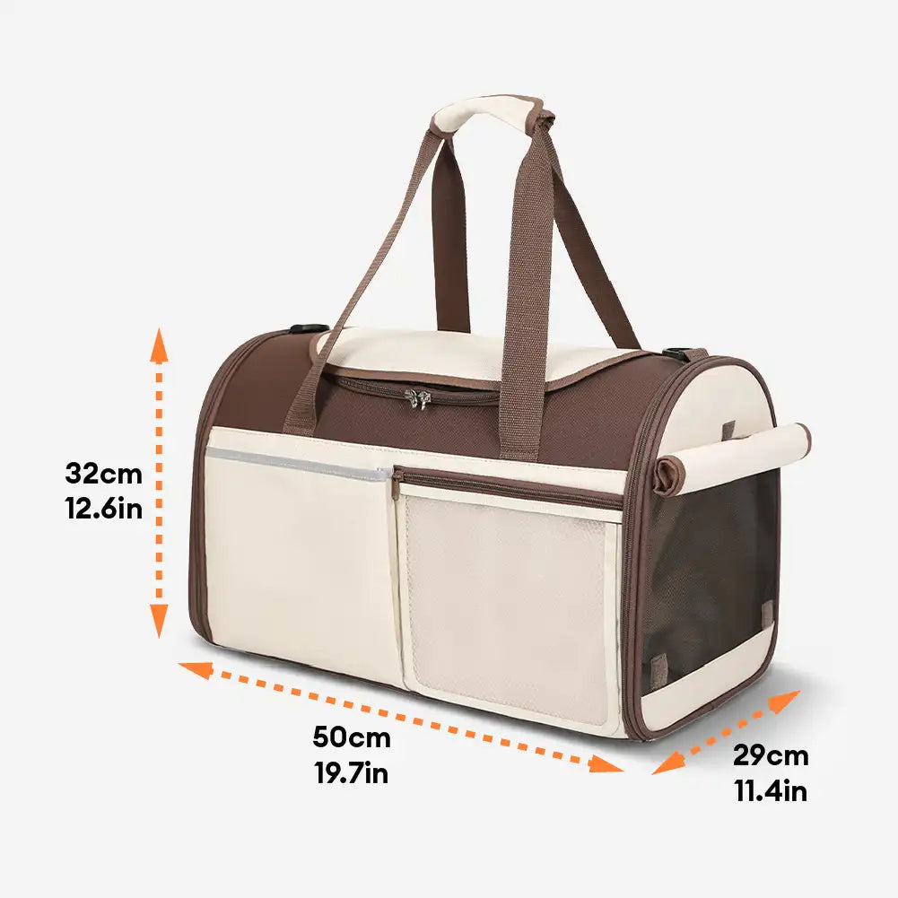 Handheld Crossbody Multi-Function Breathable Pet Carrier Bag for Travel and Vet