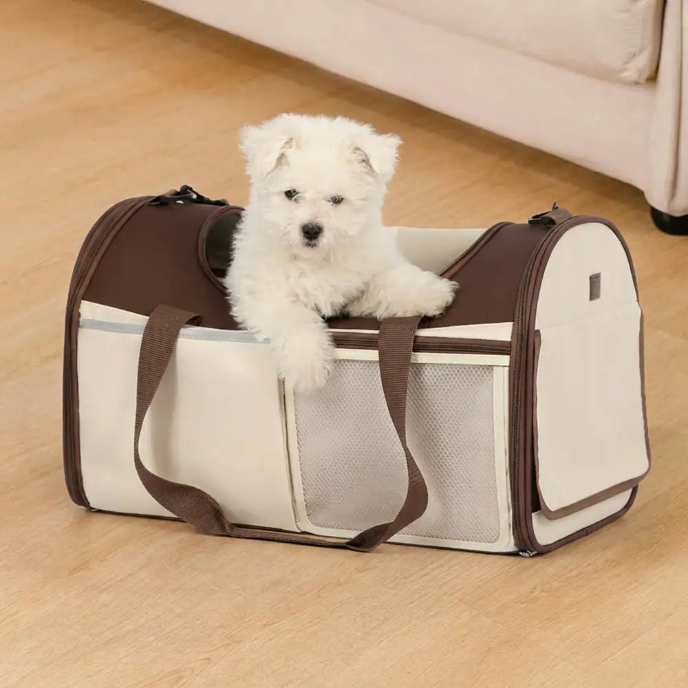 Handheld Crossbody Multi-Function Breathable Pet Carrier Bag for Travel and Vet