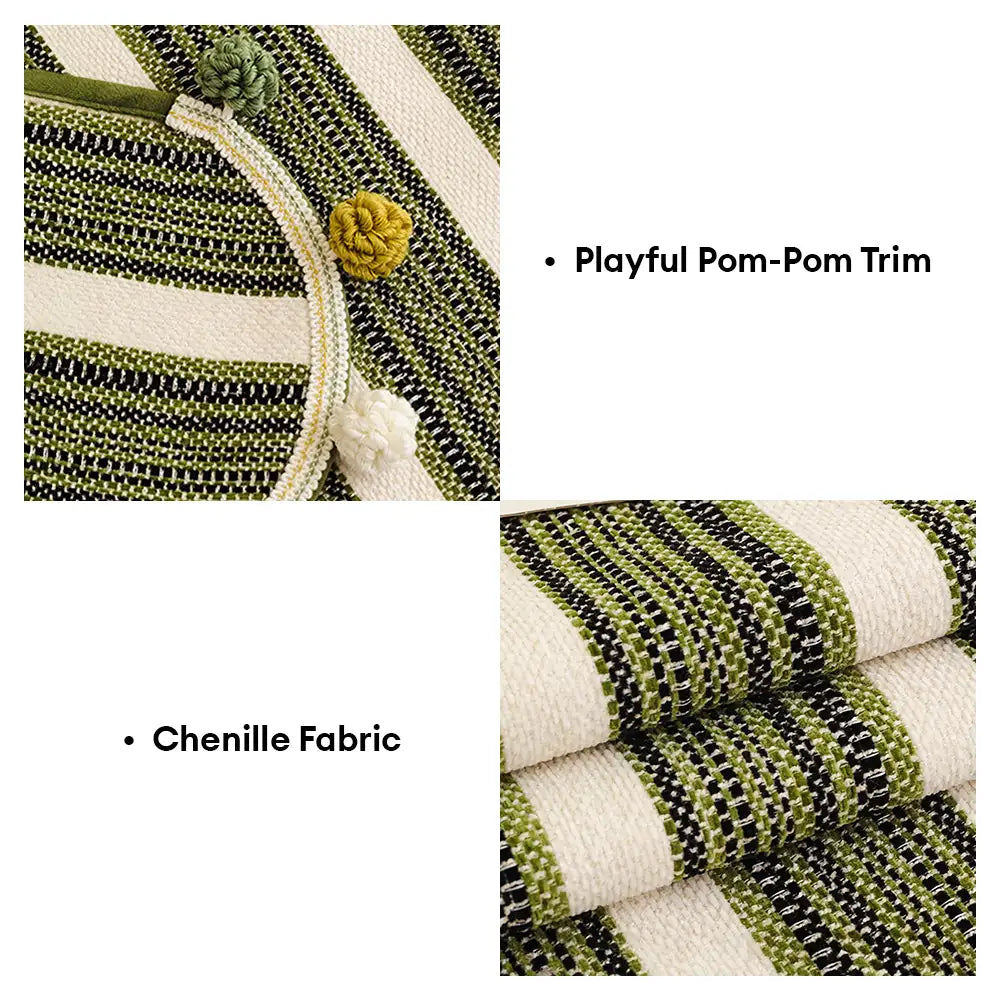 Irregular Contrast Color Chenille Skin-Friendly Non-Slip Sofa Protective Sofa Cover