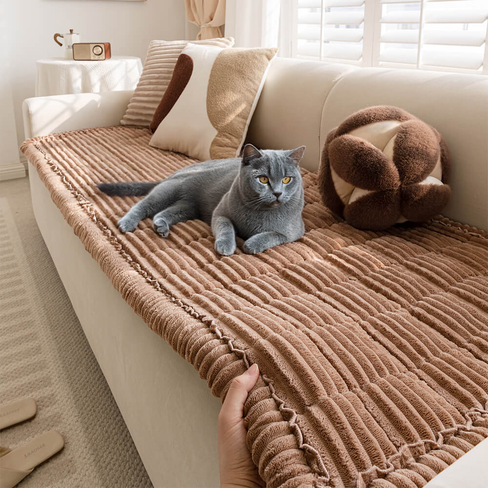 Lazy Soft Flannel Breathable Pet Mat Non-slip Sofa Covers