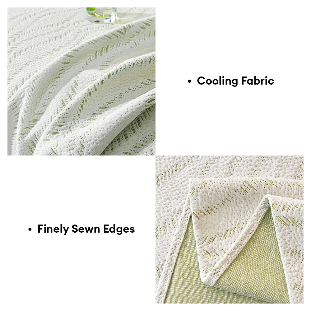 Leaf Pattern Cooling Ice Silk Sofa Protection Large Blanket Sofa Cover