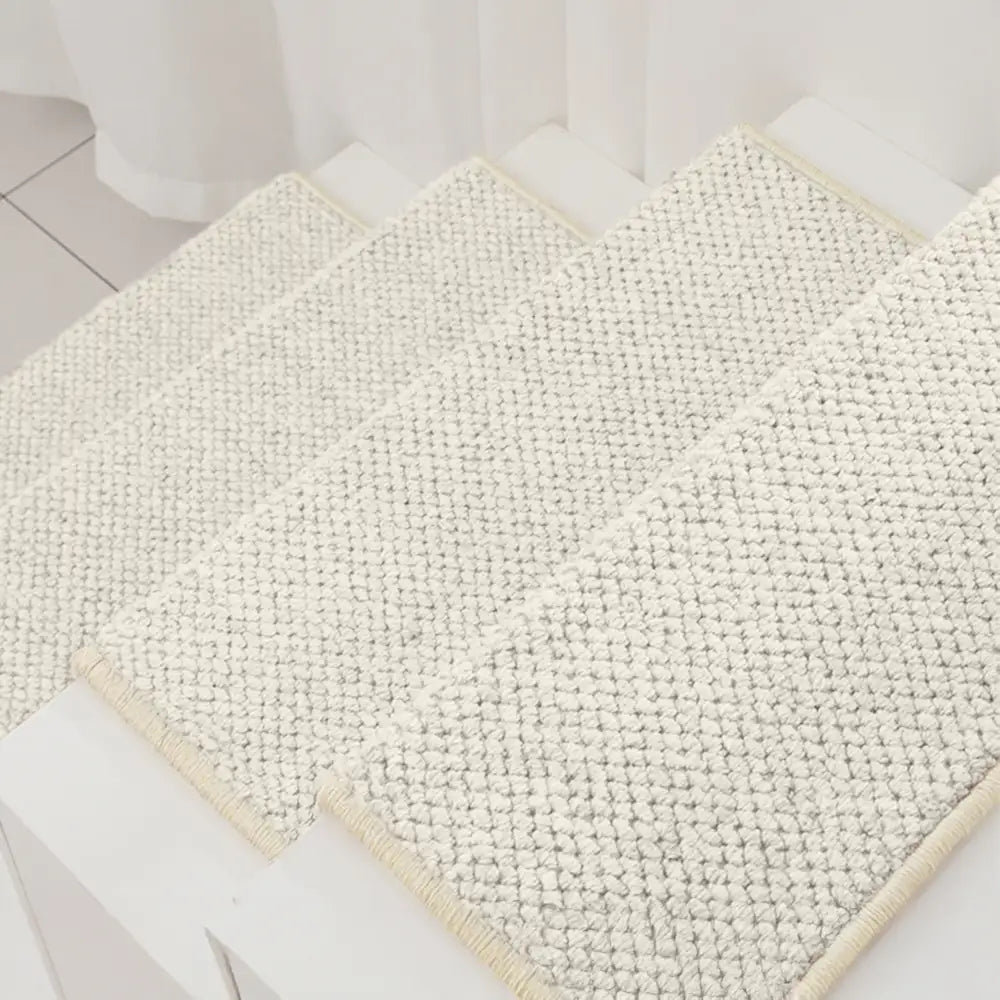 New Zealand Wool Blend Stair Protectors Tape Free Washable Carpet Stair Treads