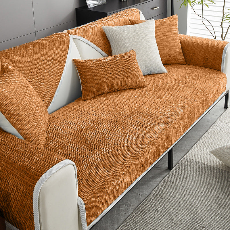 Waterproof Antimicrobial Simple Chenille Fabric Anti-scratch Outdoor Sofa Cover