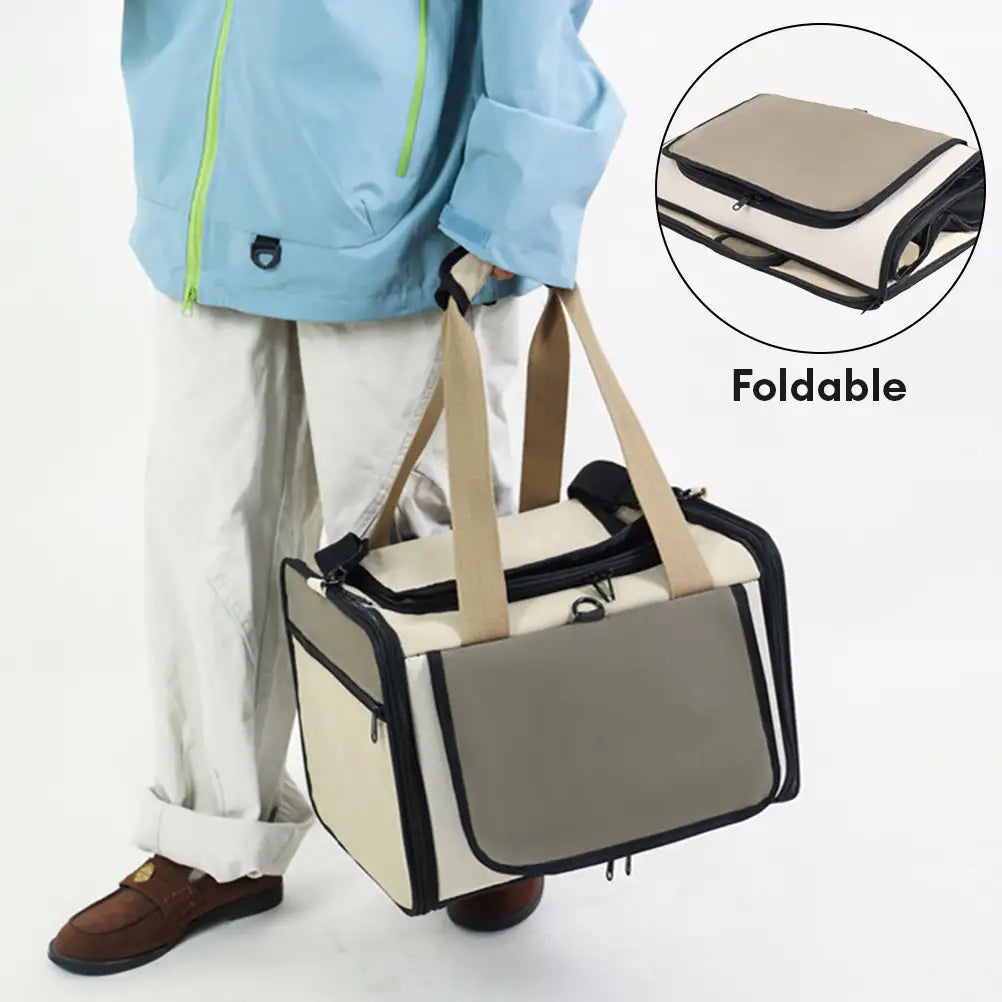 Airline Approved Outdoor Portable Breathable Large-Capacity Expandable Cat Carrier Bag