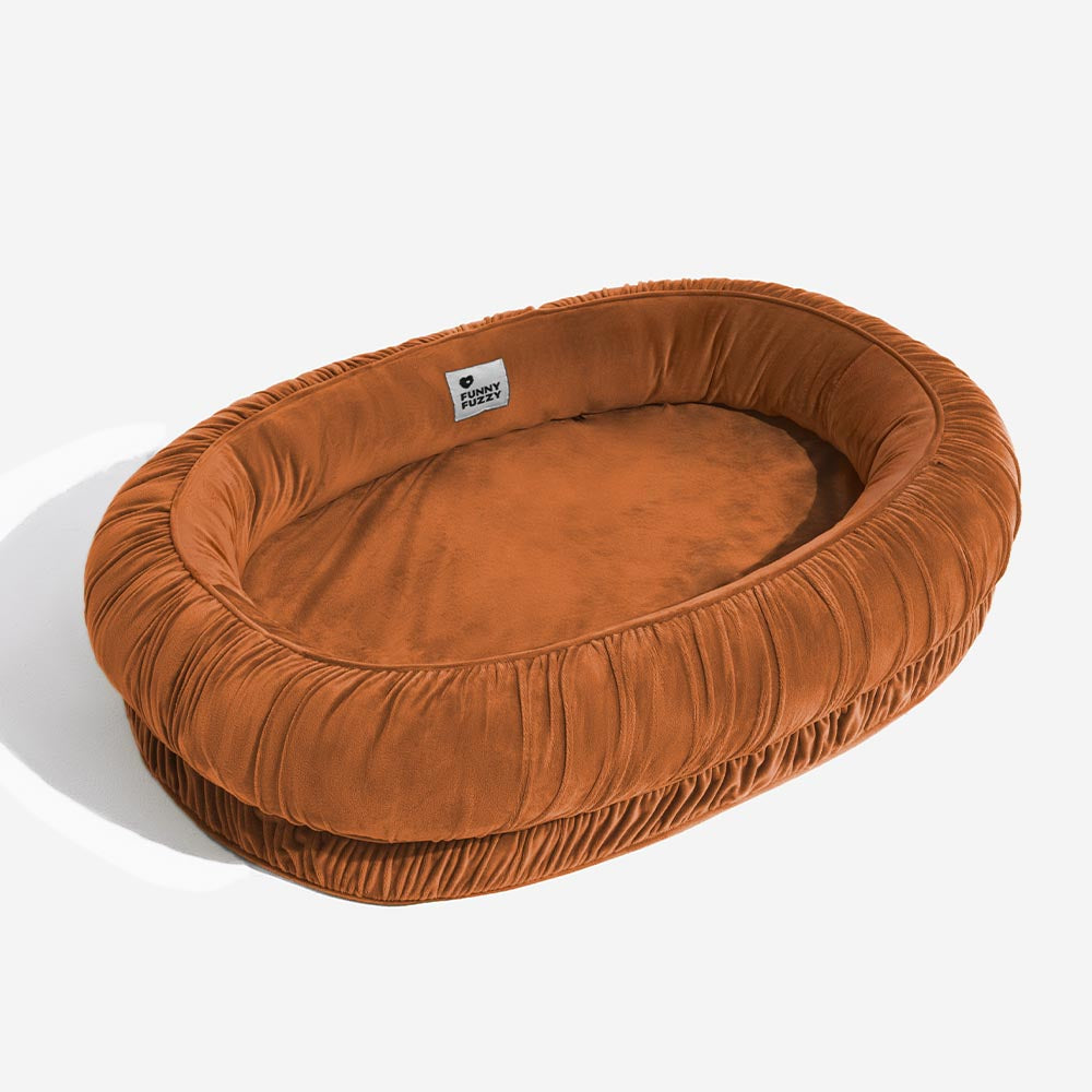 Support orthopédique ovale, lit confortable pour chien et chat, amovible