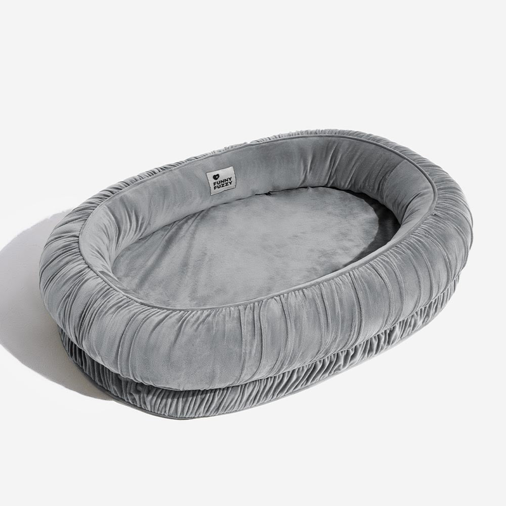 Support orthopédique ovale, lit confortable pour chien et chat, amovible