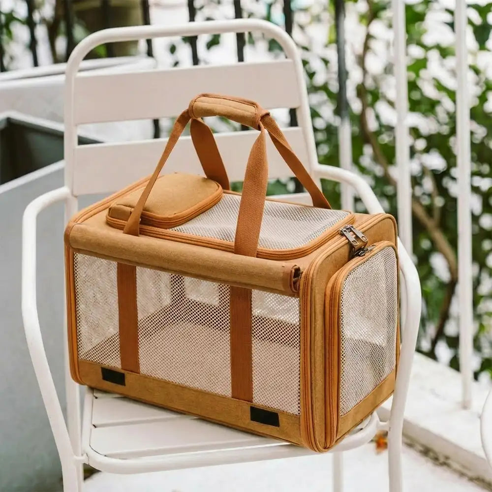 Airline Approved Portable Breathable Large-Capacity Expandable Multi-Functional Cat Carrier Bag