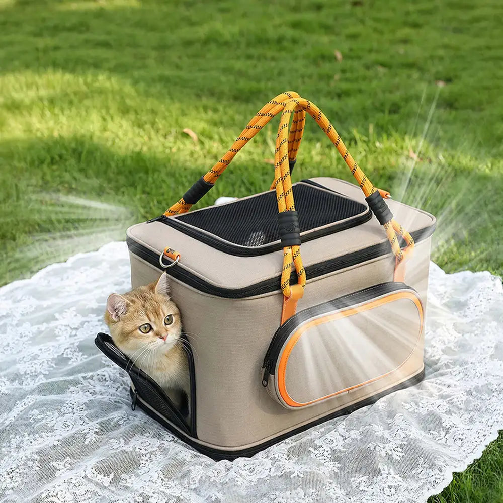 Airline Approved Portable Travel Breathable Cat Carrier Bag for Travel and Airline