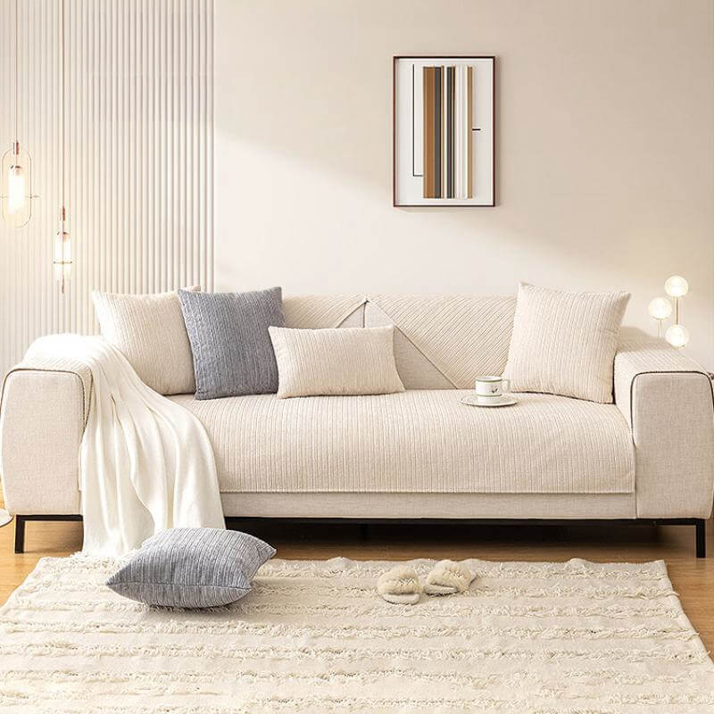 Simple Solid Color Chenille Scratch-resistant Protective Outdoor Sofa Cover